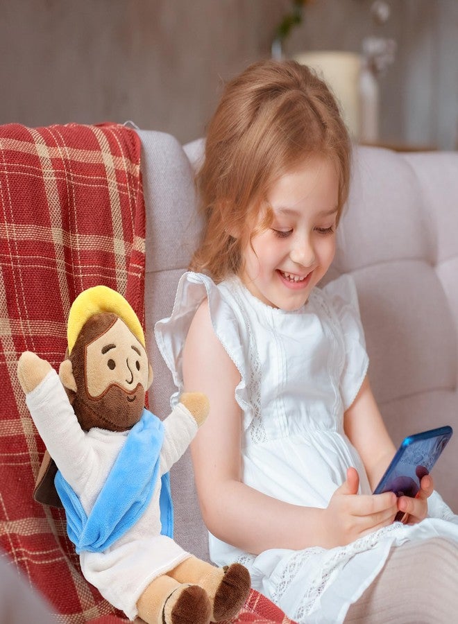 Yelakey 13" Jesus Plush Brown Jesus Stuffed Doll Christian Plushie Doll for Easter Christmas Church Religious Gifts for Kids Adults (brownblue) - Image 5